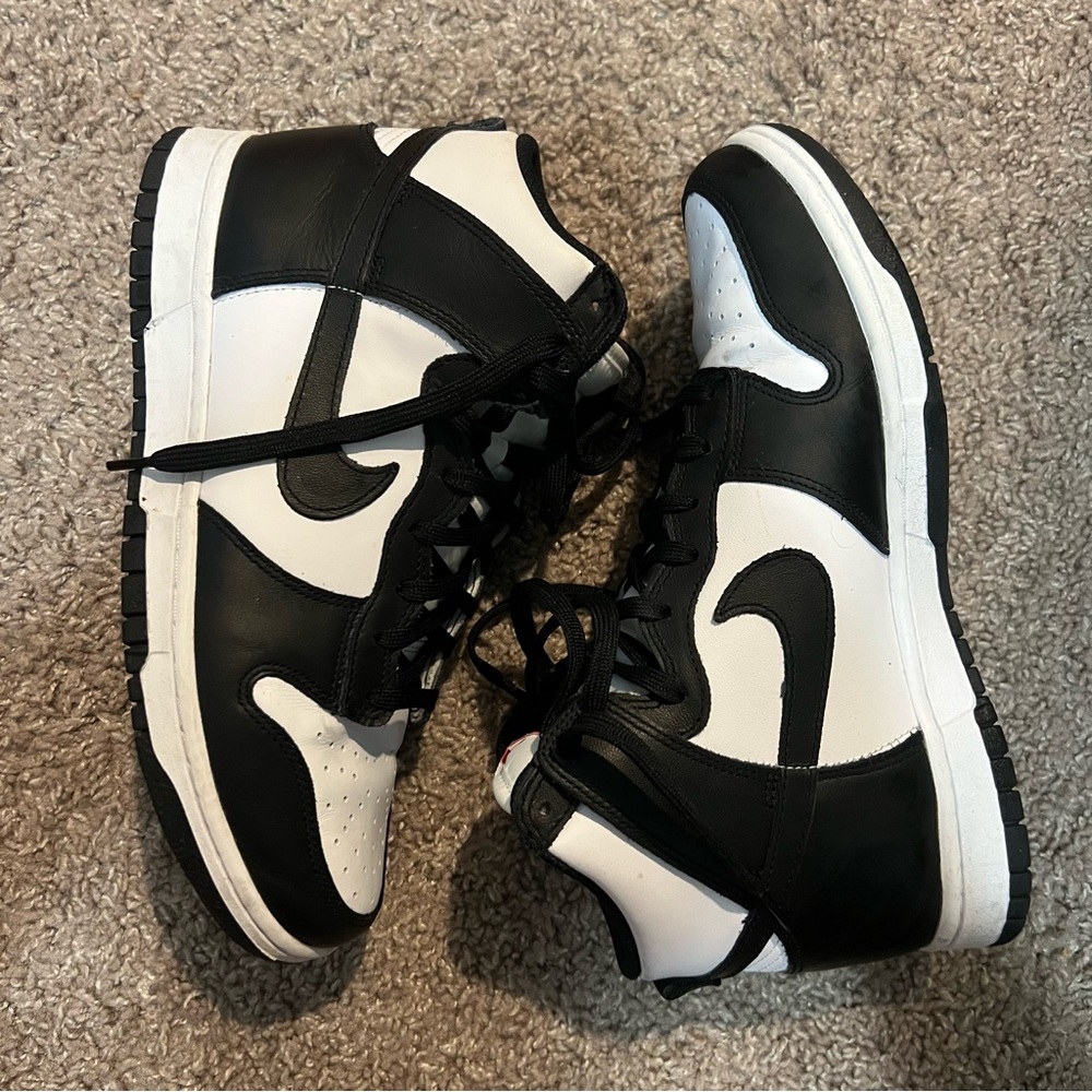 Nike Women’s Black and White Dunk High-Top Sneakers